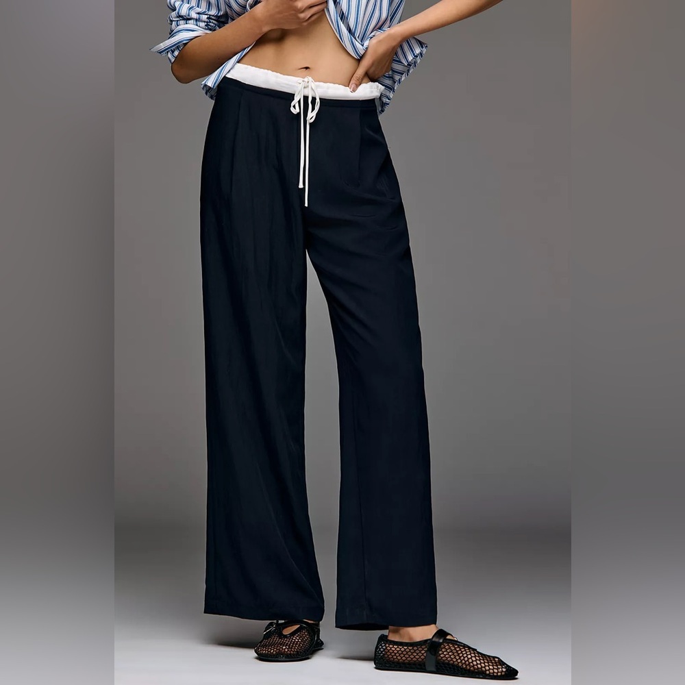 NWT! Anthropologie Maeve Combo Drawcord Trousers - Size XL 🧁